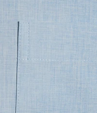 Roundtree & Yorke Performance The Traveler Long Sleeve Solid Chambray Sport Shirt