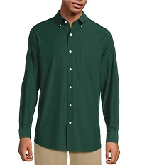 Roundtree & Yorke Performance The Traveler Long Sleeve Solid Twill Sport Shirt