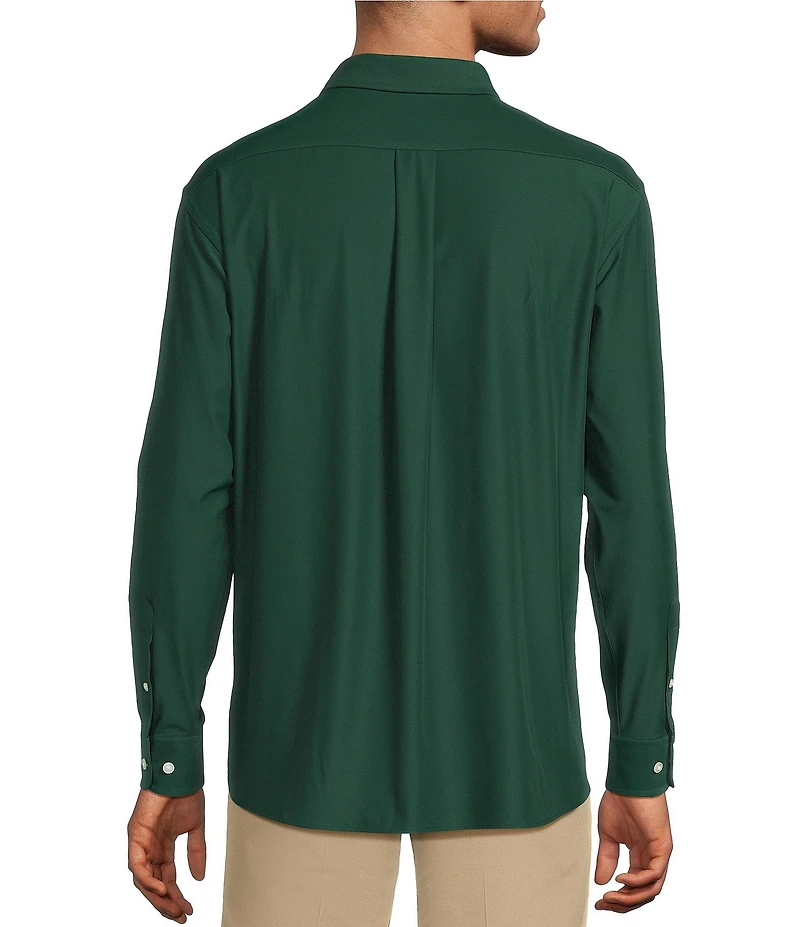 Roundtree & Yorke Performance The Traveler Long Sleeve Solid Twill Sport Shirt