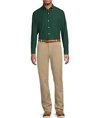 Roundtree & Yorke Performance The Traveler Long Sleeve Solid Twill Sport Shirt
