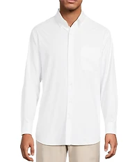 Roundtree & Yorke Performance The Traveler Long Sleeve Solid Twill Sport Shirt