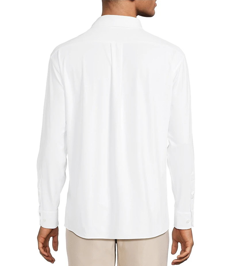 Roundtree & Yorke Performance The Traveler Long Sleeve Solid Twill Sport Shirt