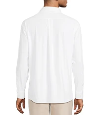 Roundtree & Yorke Performance The Traveler Long Sleeve Solid Twill Sport Shirt