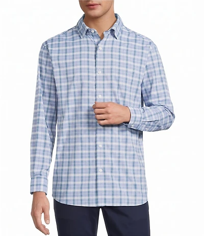 Roundtree & Yorke Performance The Traveler Medium Plaid Sport Shirt