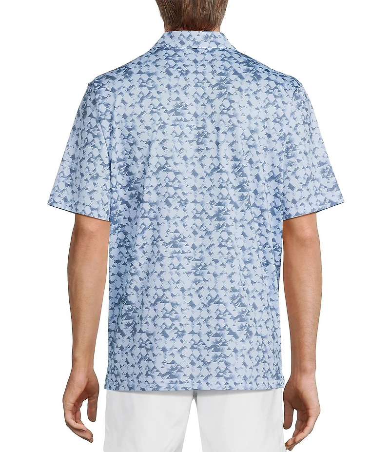 Roundtree & Yorke Performance Triangle Printed Polo Shirt