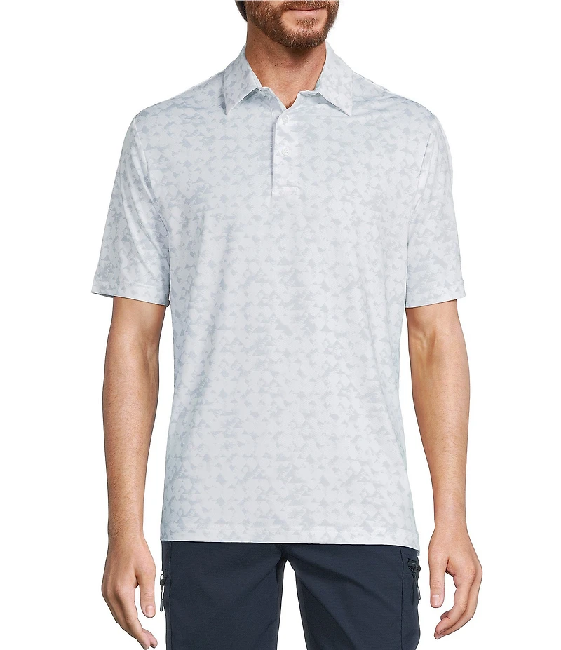 Roundtree & Yorke Performance Triangle Printed Polo Shirt