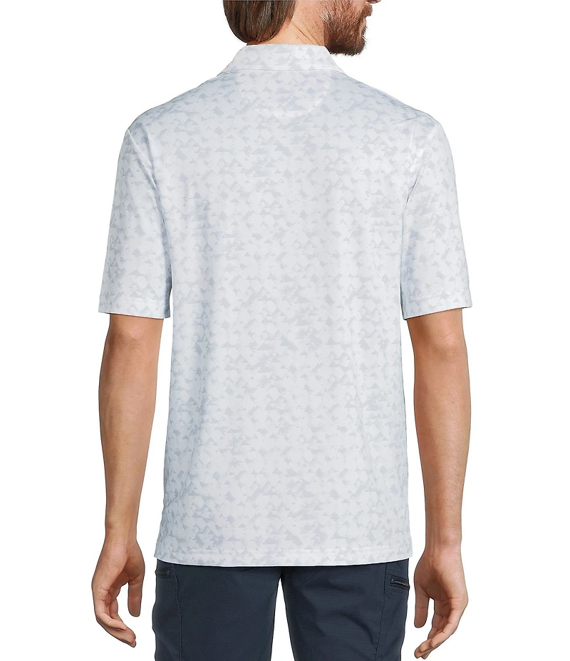 Roundtree & Yorke Performance Triangle Printed Polo Shirt