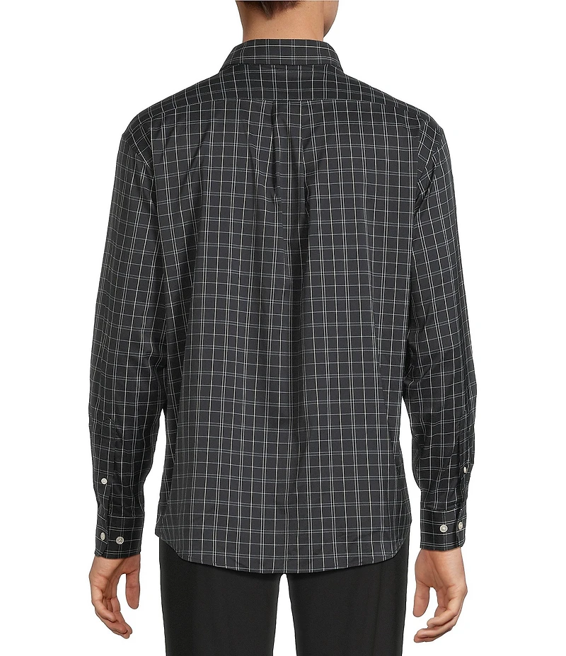 Roundtree & Yorke Performance Twill Large Plaid Sport Shirt