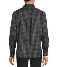 Roundtree & Yorke Performance Twill Large Plaid Sport Shirt