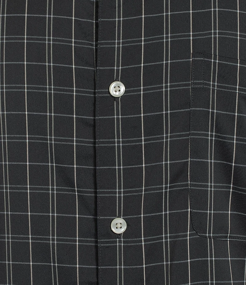 Roundtree & Yorke Performance Twill Large Plaid Sport Shirt