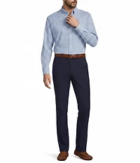Roundtree & Yorke Performance Twill Medium Plaid Sport Shirt
