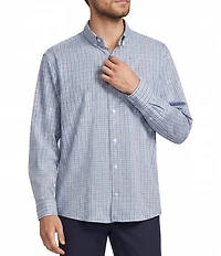 Roundtree & Yorke Performance Twill Mini Plaid Sport Shirt