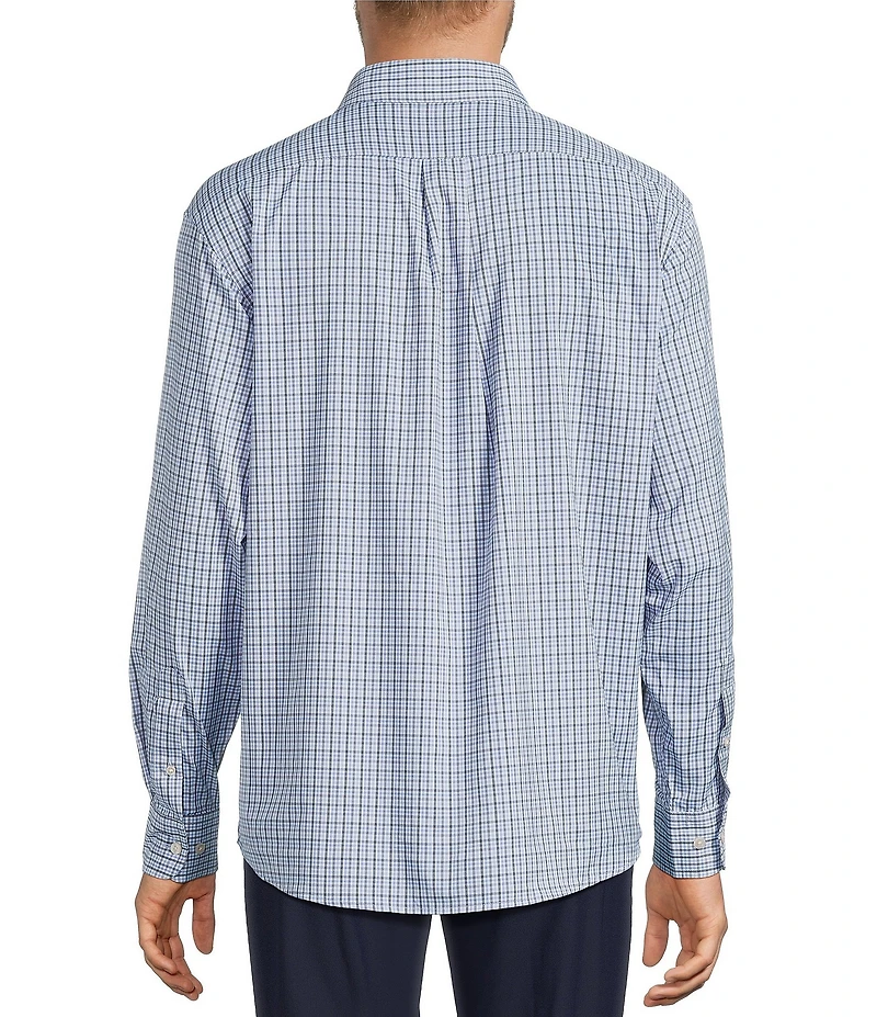 Roundtree & Yorke Performance Twill Mini Plaid Sport Shirt