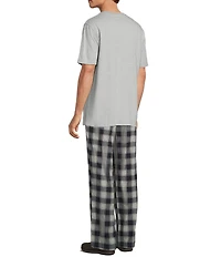 Roundtree & Yorke Multi Plaid Flannel Sleep Pants