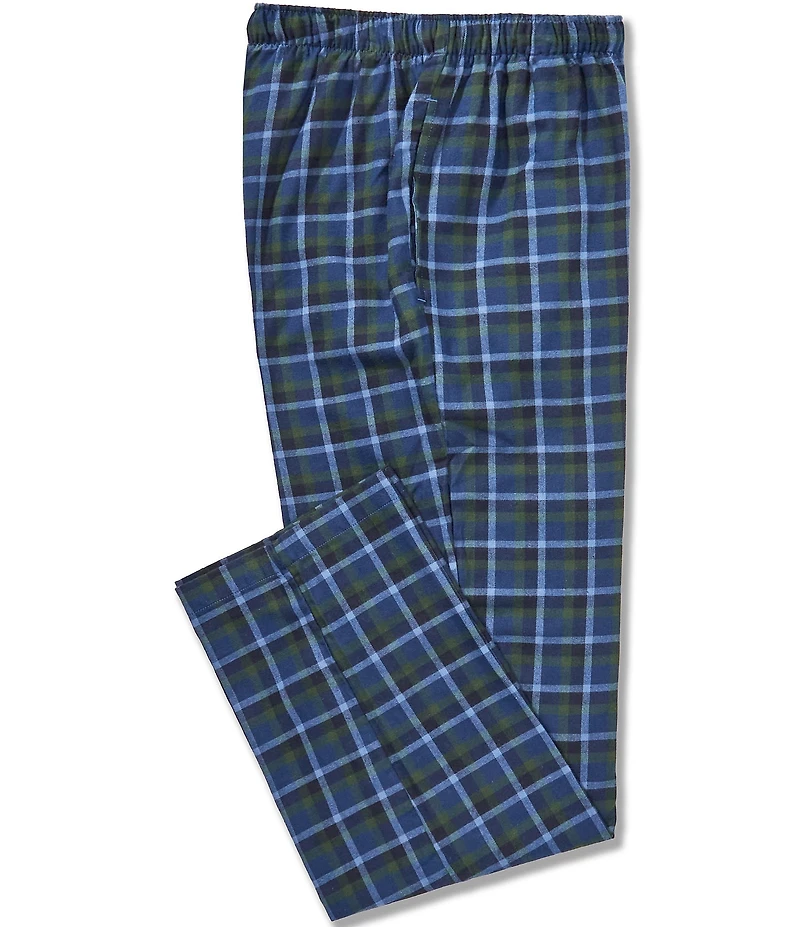 Roundtree & Yorke Multi Plaid Flannel Sleep Pants