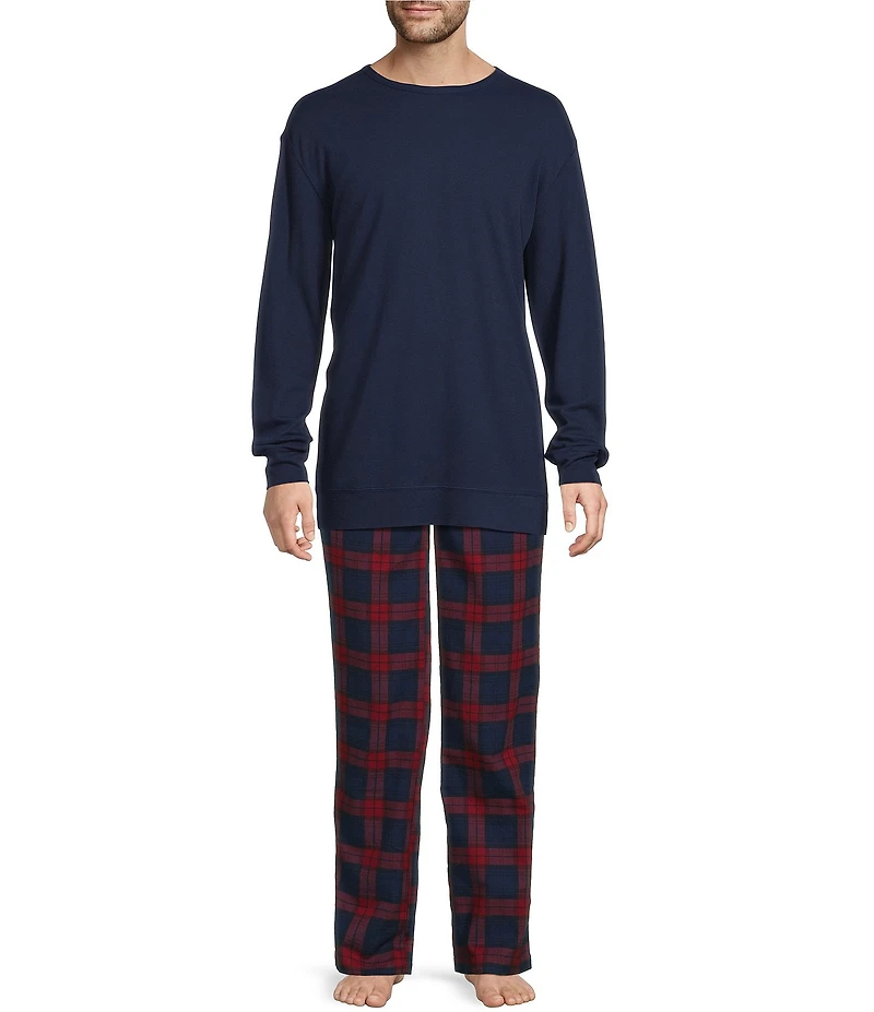 Roundtree & Yorke Plaid Flannel Sleep Pants