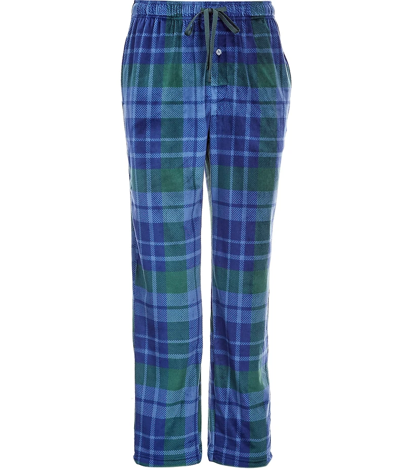 Roundtree & Yorke Plaid Micro Fleece Pants
