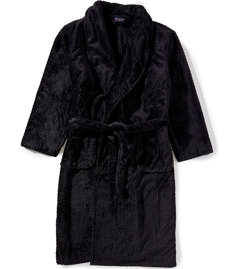 Roundtree & Yorke Plush Shawl Collar Solid Robe