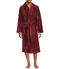 Roundtree & Yorke Plush Shawl Collar Solid Robe
