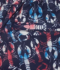 Roundtree & Yorke Red, White, & Blue Americana Lobster 7#double; Inseam Swim Trunks