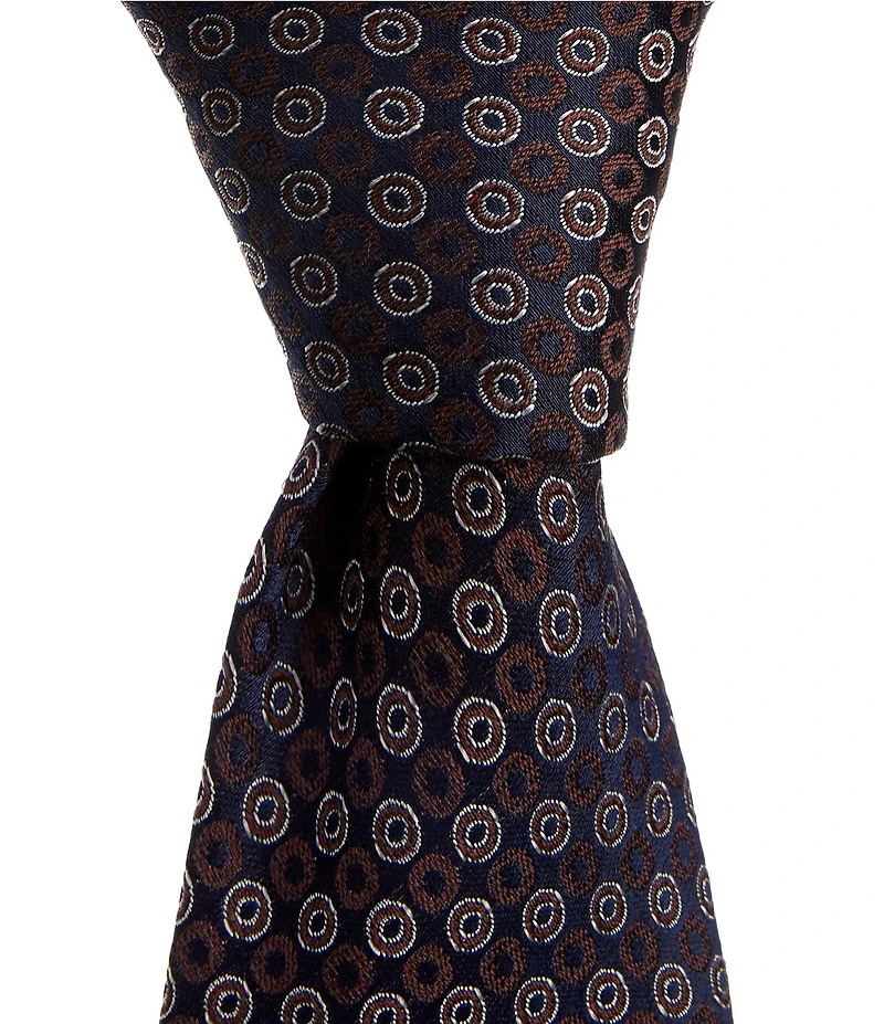 Roundtree & Yorke Sacha Mini Circle 3 1/8#double; Silk Tie