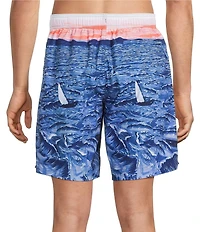 Roundtree & Yorke Sailboat Scenic 9#double; Swim Trunks