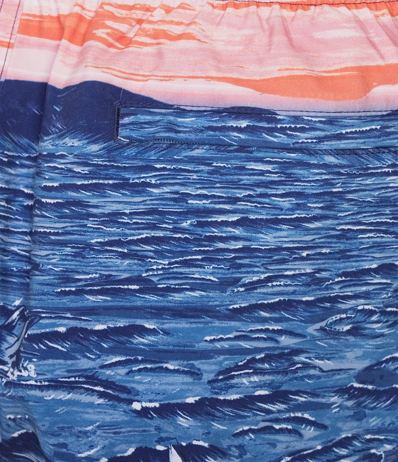 Roundtree & Yorke Sailboat Scenic 9#double; Swim Trunks