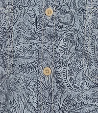 Roundtree & Yorke Short Sleeve Chambray Large Paisley Print Sport Shirt