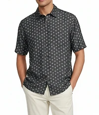 Roundtree & Yorke Short Sleeve Circle Print Hangout Sport Shirt