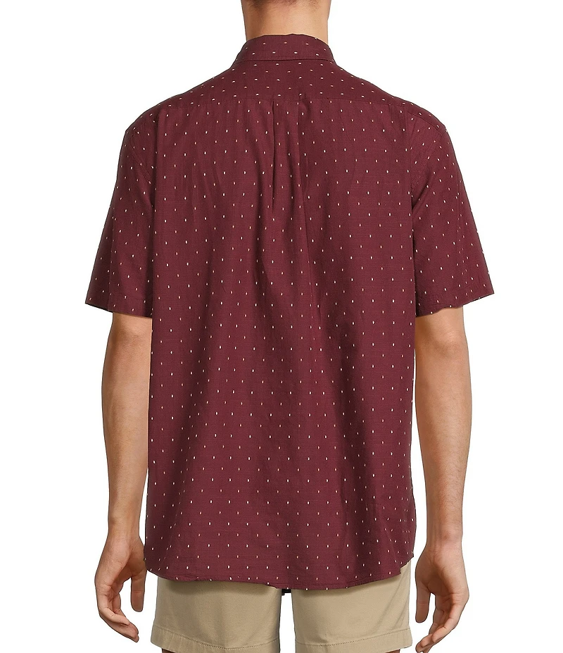 Roundtree & Yorke Short Sleeve Clip Dobby Sport Shirt