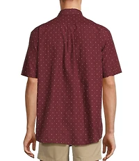 Roundtree & Yorke Short Sleeve Clip Dobby Sport Shirt