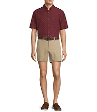 Roundtree & Yorke Short Sleeve Clip Dobby Sport Shirt
