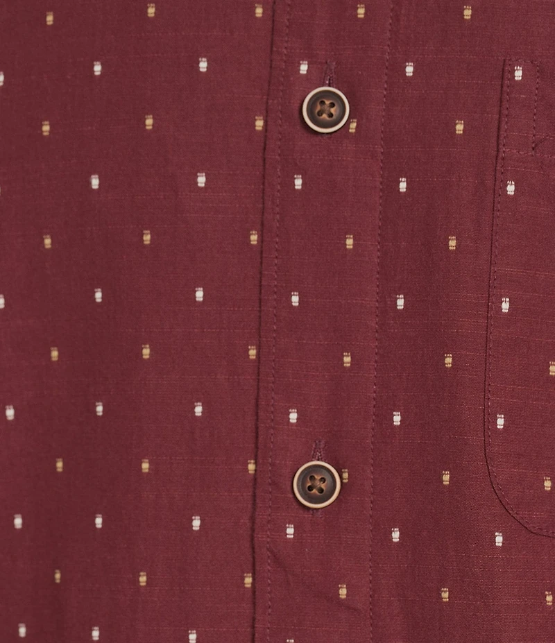 Roundtree & Yorke Short Sleeve Clip Dobby Sport Shirt