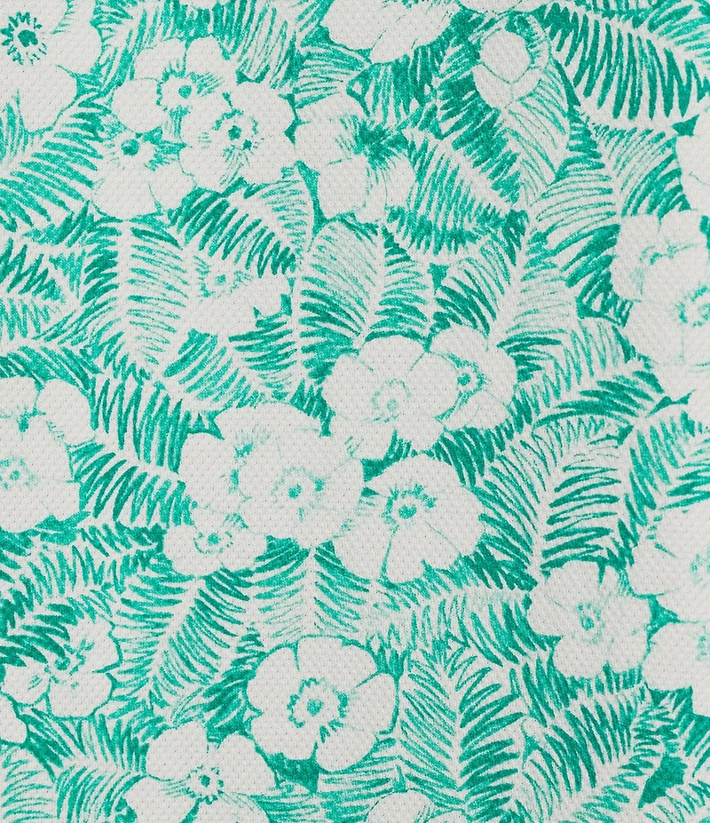 Roundtree & Yorke Short Sleeve Floral Print Button Front Shirt