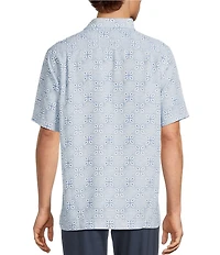 Roundtree & Yorke Short Sleeve Geo Print Hangout Sport Shirt