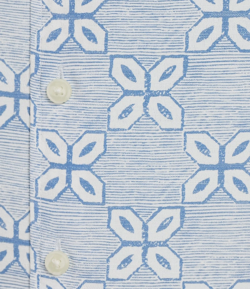 Roundtree & Yorke Short Sleeve Geo Print Hangout Sport Shirt