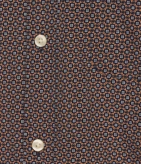 Roundtree & Yorke Short Sleeve Geo Print Poplin Sport Shirt