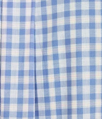 Roundtree & Yorke Short Sleeve Heather Plaid Pattern Sport Shirt