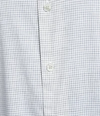 Roundtree & Yorke Short Sleeve Heather Small Gingham Pattern Sport Shirt