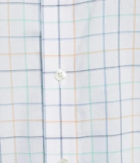 Roundtree & Yorke Short Sleeve Heather Windowpane Sport Shirt