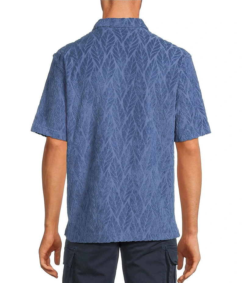 Roundtree & Yorke Short Sleeve Jacquard Terry Polo Shirt