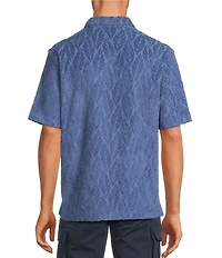 Roundtree & Yorke Short Sleeve Jacquard Terry Polo Shirt