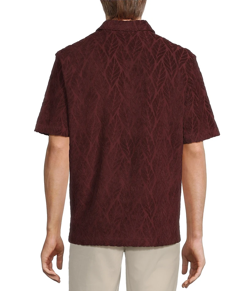 Roundtree & Yorke Short Sleeve Jacquard Terry Polo Shirt