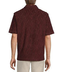 Roundtree & Yorke Short Sleeve Jacquard Terry Polo Shirt