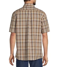 Roundtree & Yorke Short Sleeve Large Plaid Sport Shirt