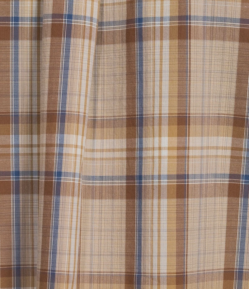 Roundtree & Yorke Short Sleeve Large Plaid Sport Shirt