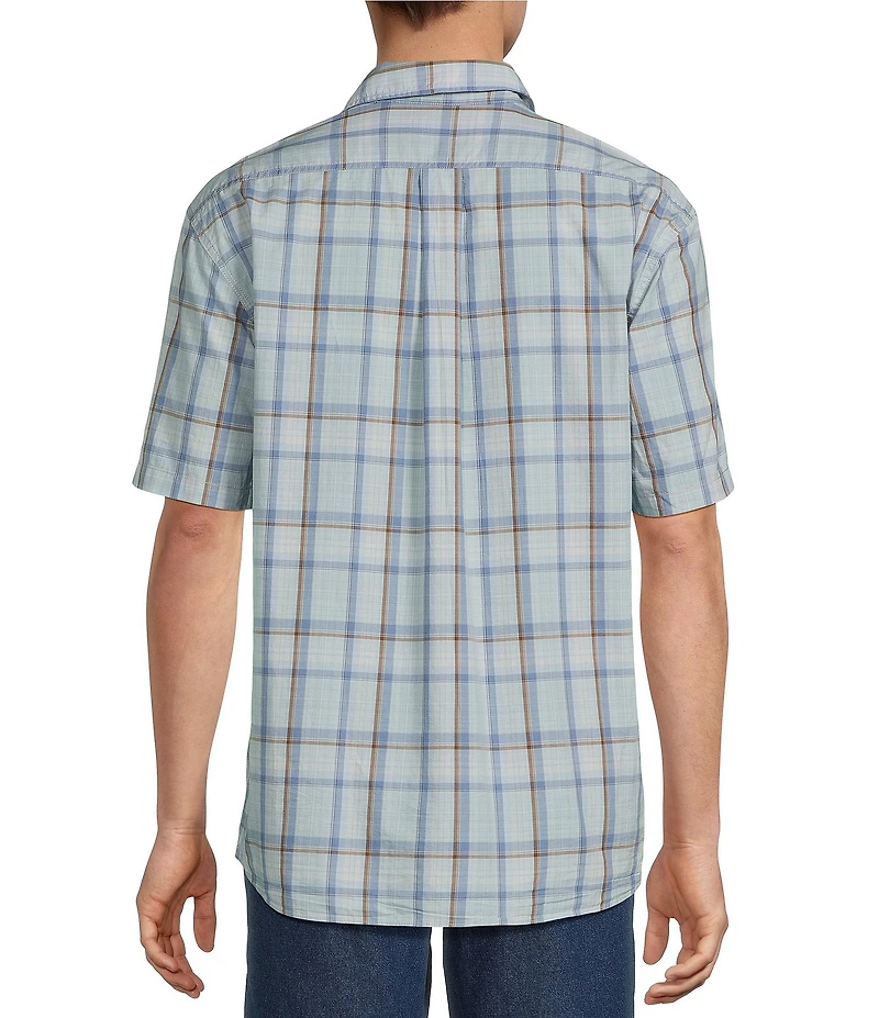 Roundtree & Yorke Short Sleeve Large Plaid Sport Shirt