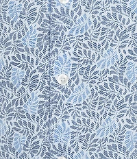 Roundtree & Yorke Short Sleeve Leaf Print Button Front Shirt