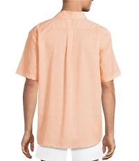 Roundtree & Yorke Short Sleeve Leaf Print Sport Shirt