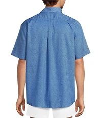 Roundtree & Yorke Short Sleeve Leaf Print Sport Shirt